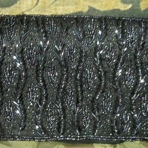 Classic Vintage Black Beaded Evening Clutch